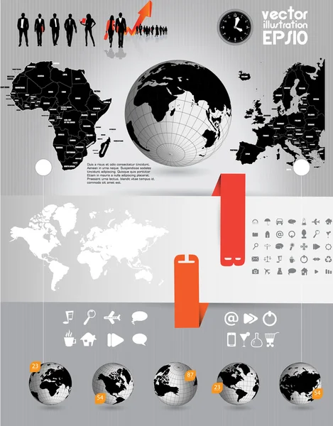 Eléments d'infographie collection vectorielle — Image vectorielle