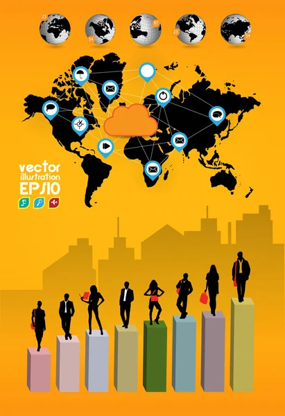 Elementos infográficos vector colección — Vector de stock