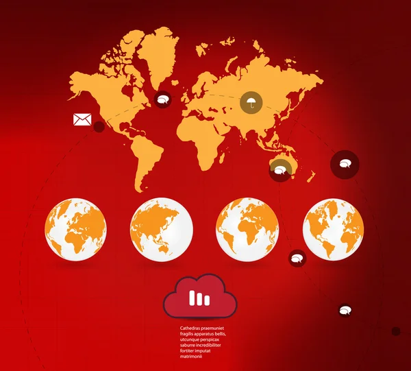 Coleção vetorial de elementos infográficos — Vetor de Stock