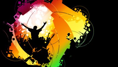 müzik parti illüstrasyon