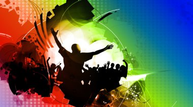 müzik parti illüstrasyon