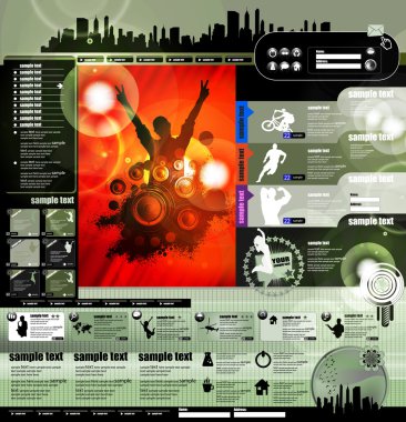 müzik olayı konu ile Web sitesi düzeni