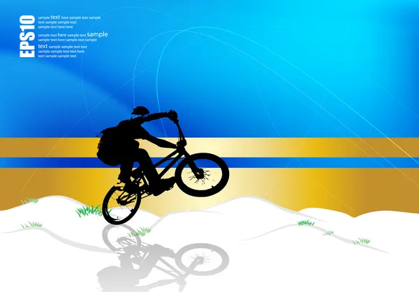 Ciclista sfondo astratto, illustrazione vettoriale — Vettoriale Stock