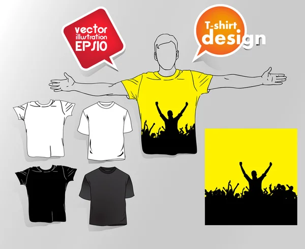 Conception de T-shirt. Vecteur — Image vectorielle