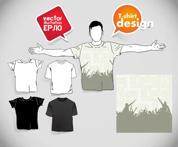 Conception de T-shirt. Vecteur — Image vectorielle