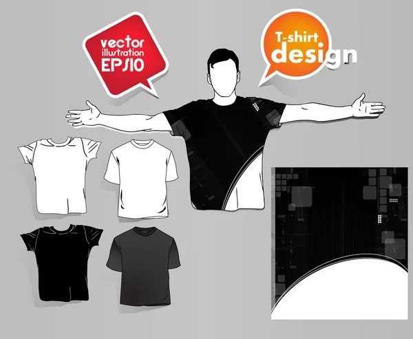 Diseño de camiseta. vector — Archivo Imágenes Vectoriales