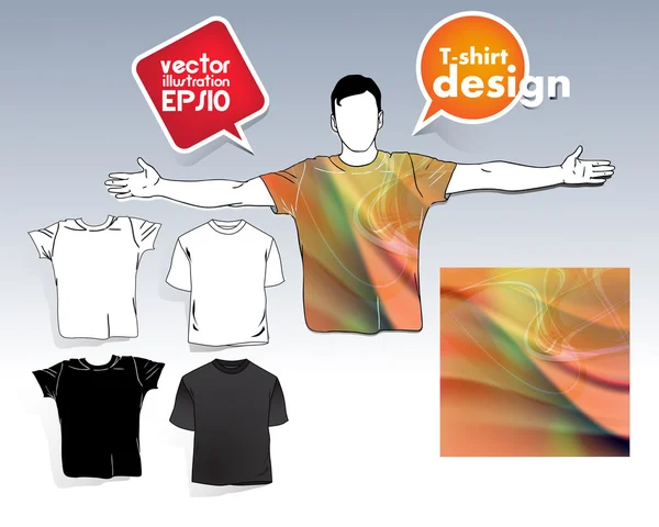 T-shirt di design. Vettore — Vettoriale Stock