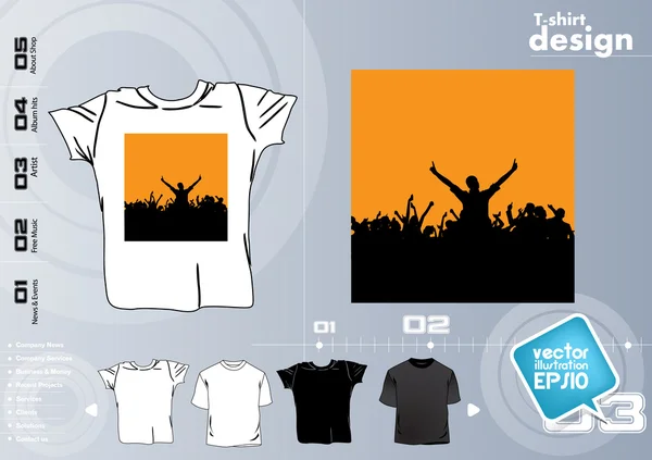 Conception de T-shirt. Vecteur — Image vectorielle