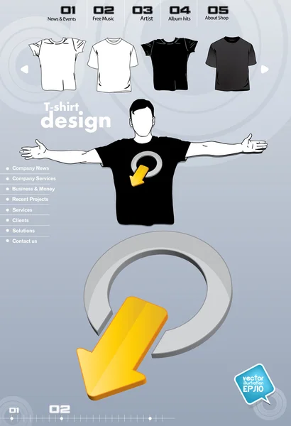 Partei T-Shirt Vorlage Vektor-Design — Stockvektor