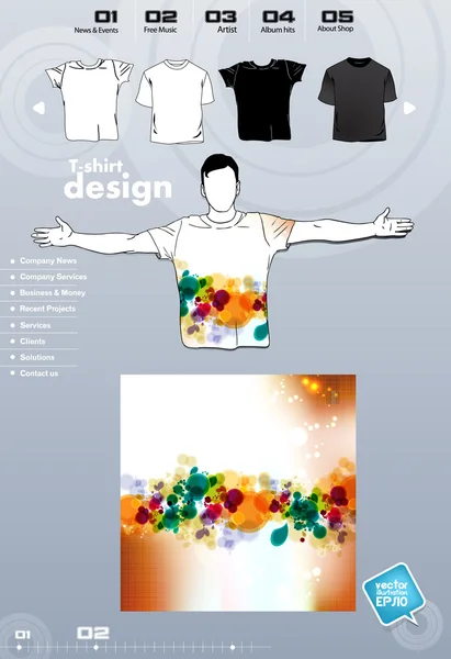 Partito T-shirt modello vettoriale Design — Vettoriale Stock