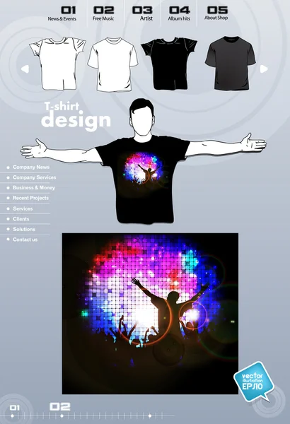 Festa T-Shirt Template Vector Design —  Vetores de Stock