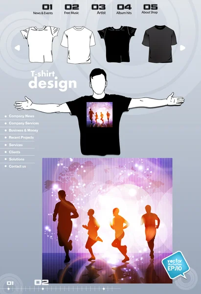 Festa T-Shirt Template Vector Design — Vetor de Stock