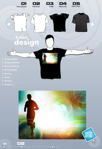 Partei T-Shirt Vorlage Vektor-Design — Stockvektor