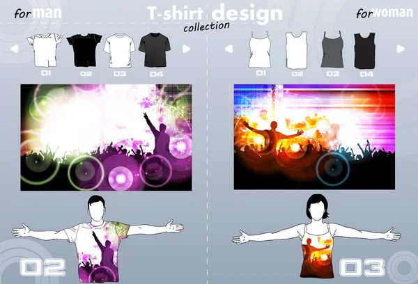 Modèle de T-shirt de fête Conception vectorielle — Image vectorielle