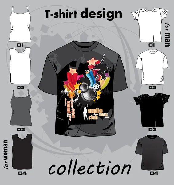 Diseño de camiseta. Vector — Archivo Imágenes Vectoriales