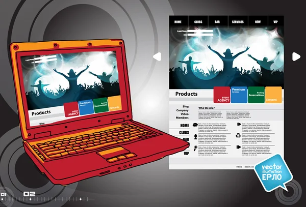 Internet-toepassing — Stockvector