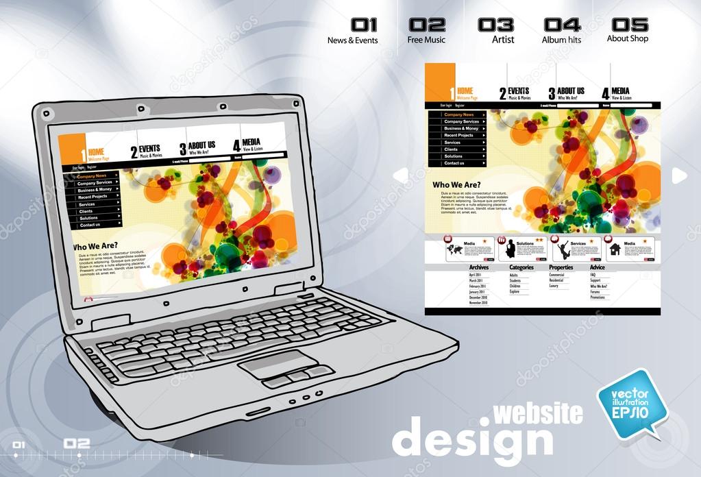 Colorful website template