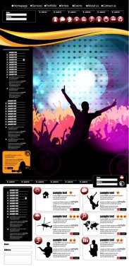 Web sitesi tasarım şablonu, vektör çizim