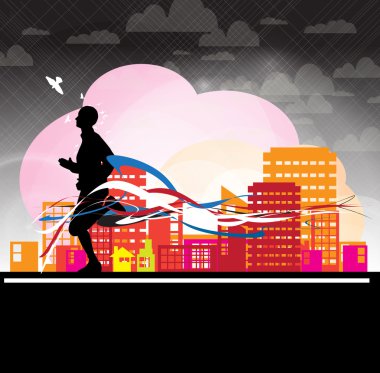 Spor illüstrasyon. çalışan