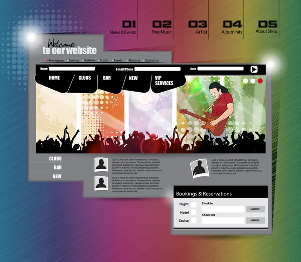 Modello di Web Design — Vettoriale Stock