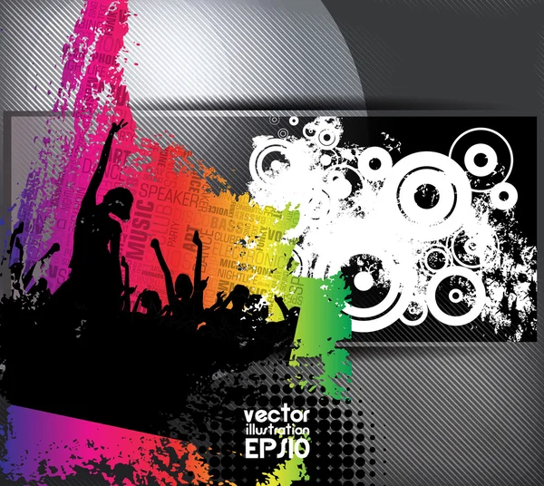 Music poster background, vector — Stock Vector