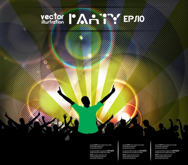 Hudební večírek ilustrace — Stockový vektor