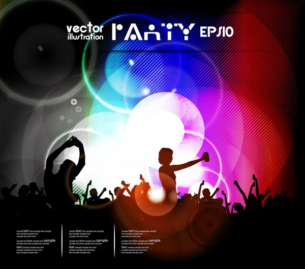 Music party illustration — Stock Vector