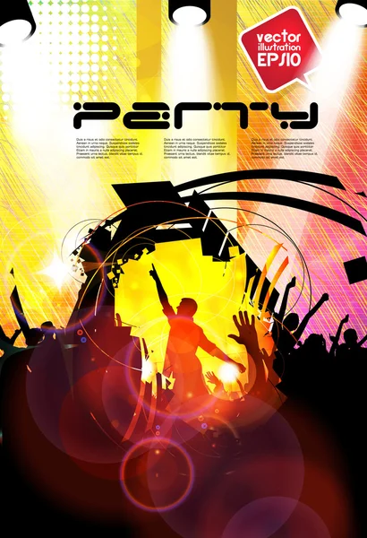 Dance party. Vector — Stock Vector