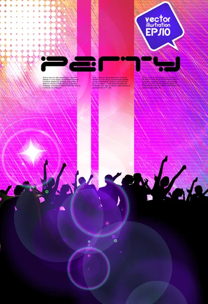 Dance party — Stock Vector