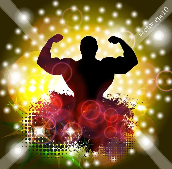 Athletic, muscular man — Stock Vector