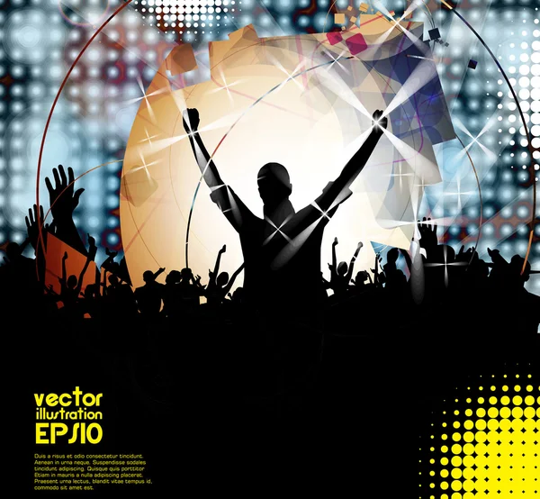Disco party. Music event. Vector — Stock Vector