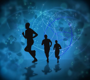 Spor illüstrasyon. çalışan