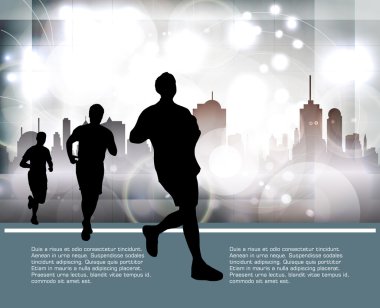 Şehir sporu. koşucu. vektör