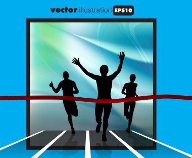 Şehir sporu. koşucu. vektör