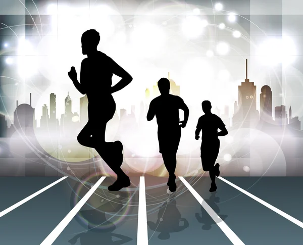 Şehir sporu. koşucu. vektör — Stok Vektör