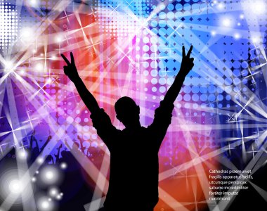 dans ediyor. vektör