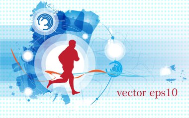 Spor düzenlenebilir vektör çizim