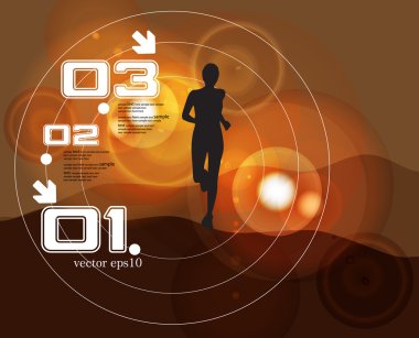 Spor düzenlenebilir vektör çizim