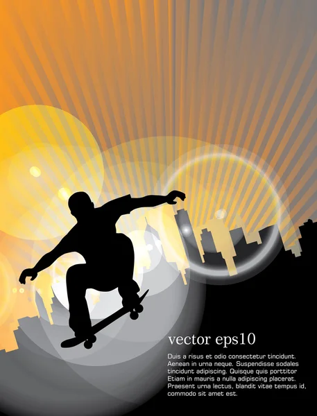 Skateboader. vector — Stockvector