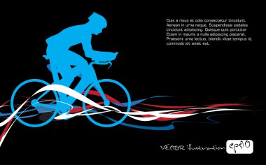 Spor road bike Bisiklet binici. vektör
