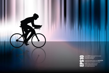 Spor road bike Bisiklet binici. vektör