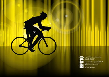 Spor road bike Bisiklet binici. vektör