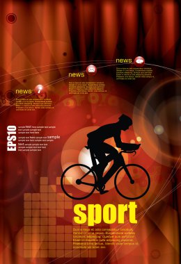 Spor road bike Bisiklet binici. vektör