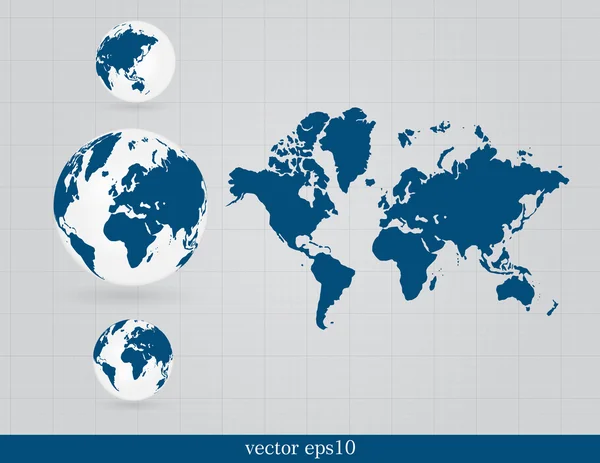 世界地図。ベクトル — ストックベクタ