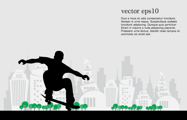 Grunge vecteur de skateboard — Image vectorielle