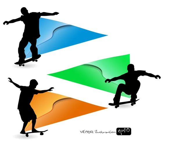 Grunge skateboarding vector — Stock Vector
