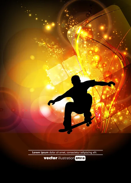 Grunge skateboarding διάνυσμα — Διανυσματικό Αρχείο