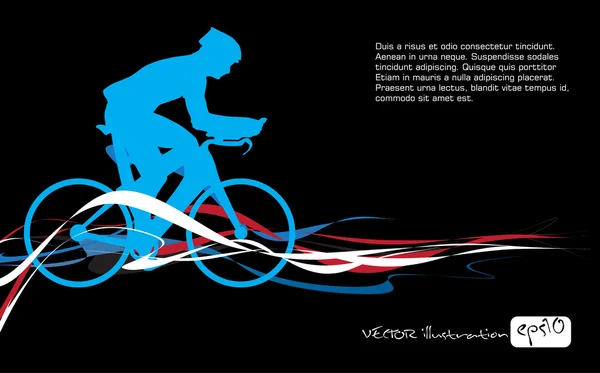 Bicicleta deportiva ciclista de carretera. Vector — Vector de stock