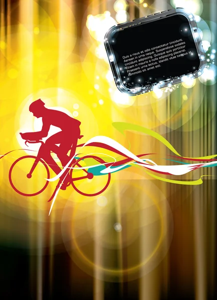 Sport road bike rider bicycle. Vector — Stock Vector