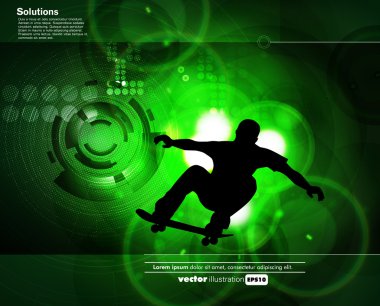 skateboader. vektör